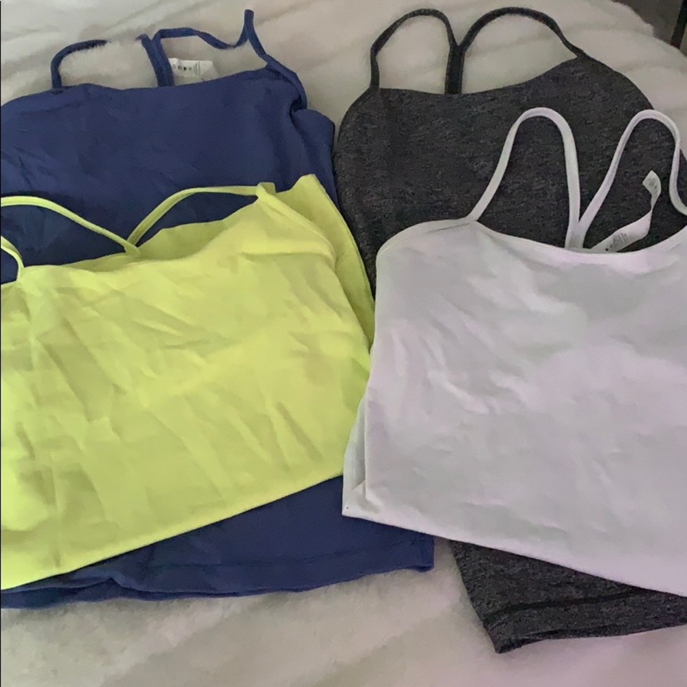 Lulu lemon power Y tank set of 4!